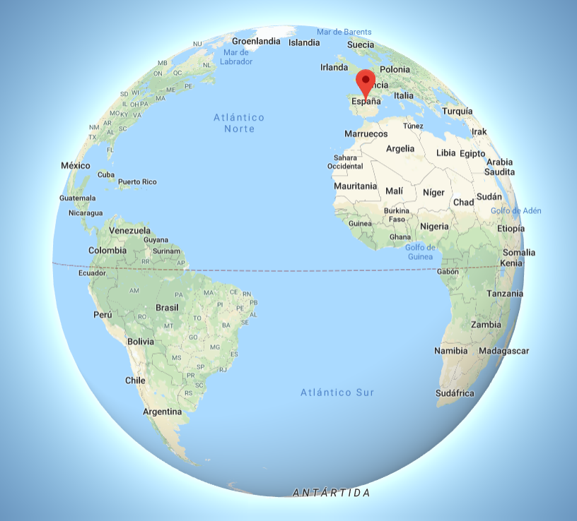 Ubicación de España en el mundo