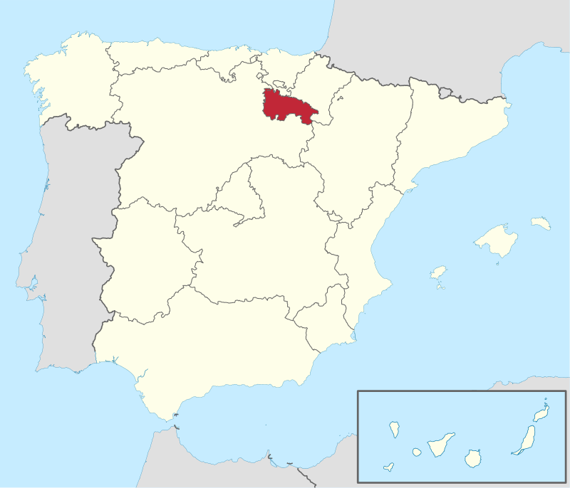 Ubicación de La Rioja en España