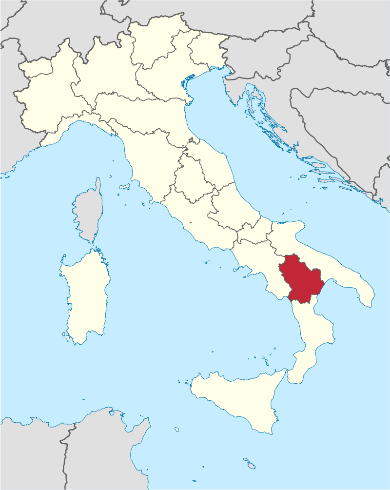 Posizione in Italia: Basilicata