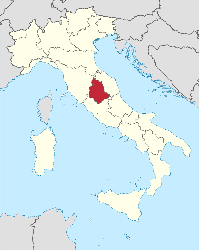 Posizione in Italia: Umbria