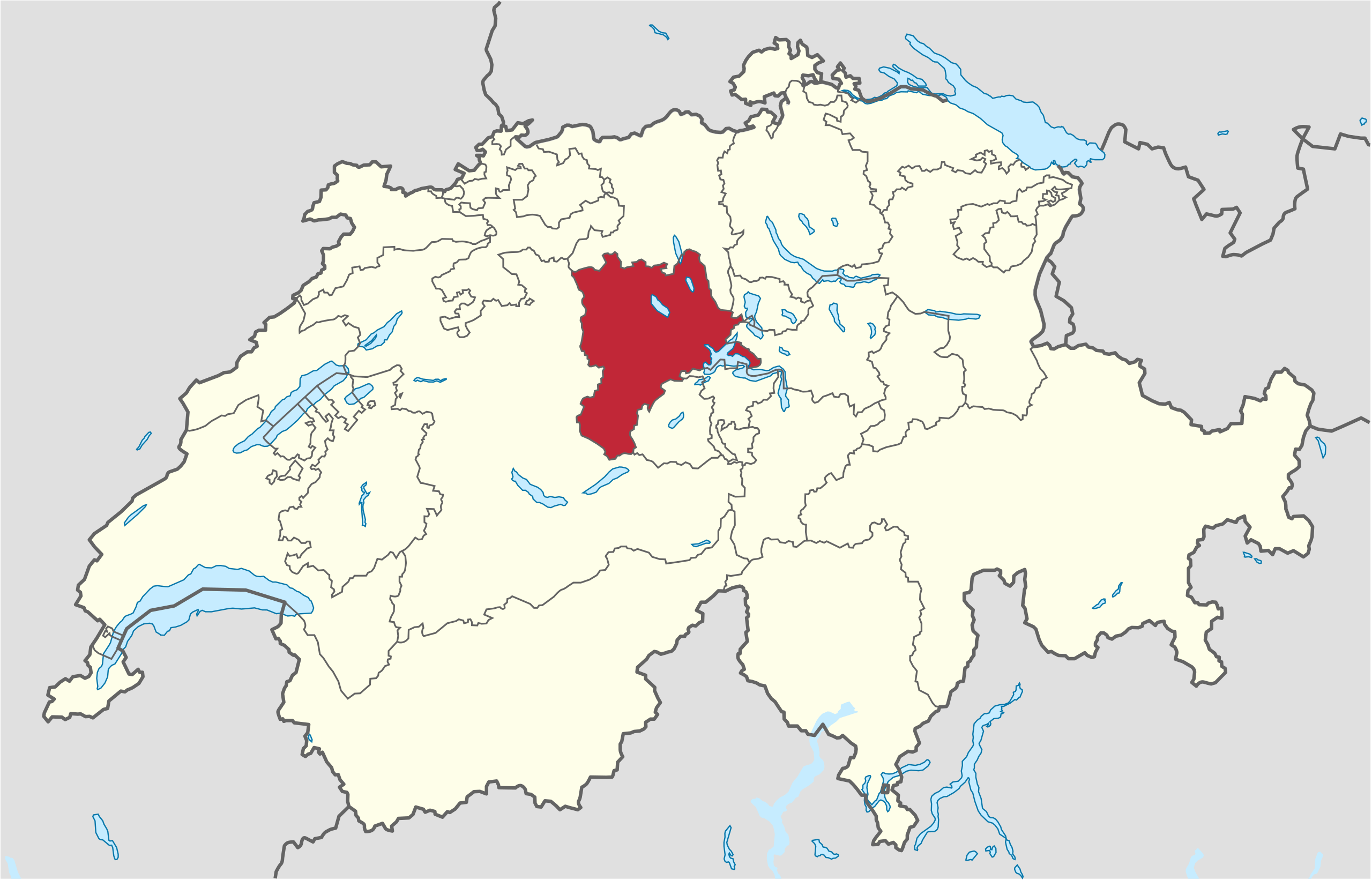 Ubicación en Suiza: Lucerna
