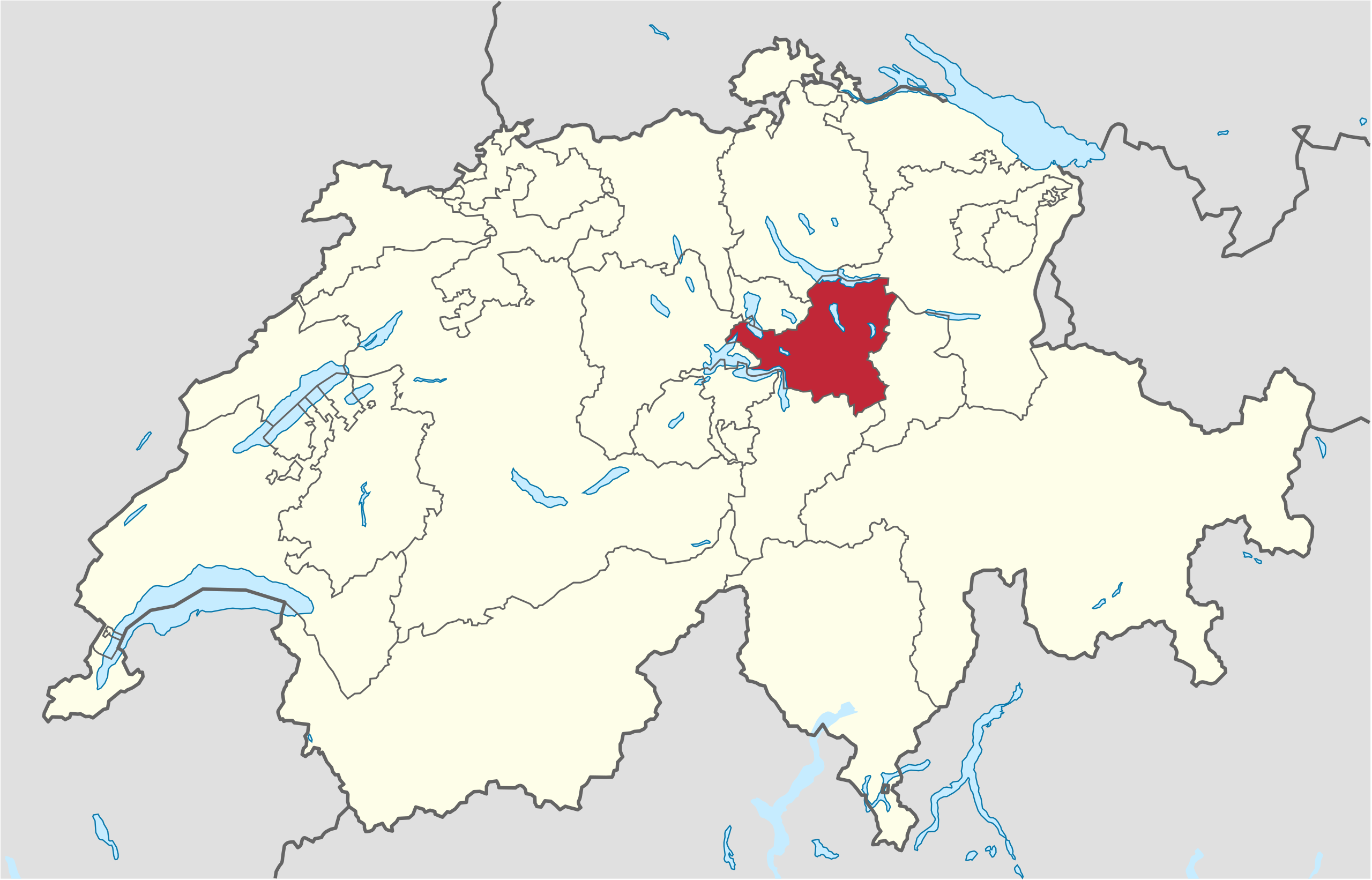 Ubicación en Suiza: Schwyz