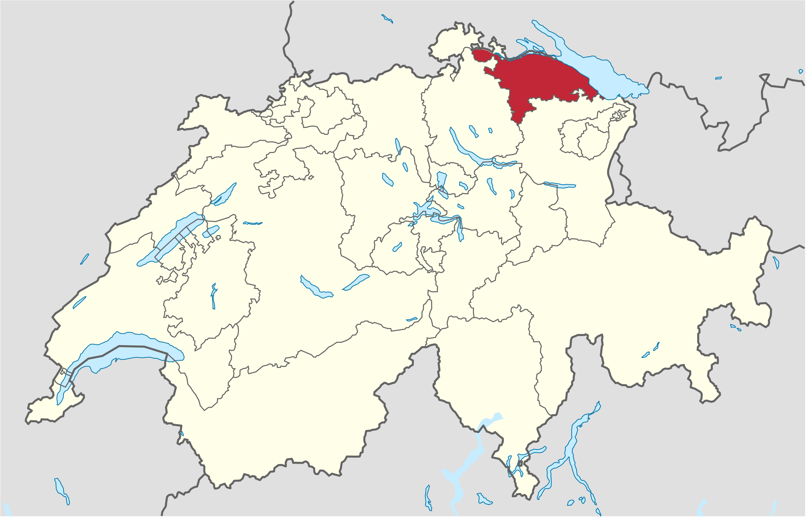 Ubicación en Suiza: Turgovia